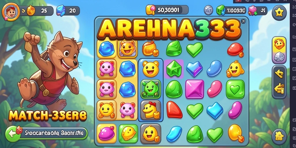 Tampilan gameplay ARENA333 yang menarik dan penuh warna.