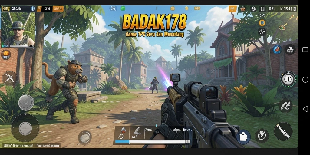 Screenshot BADAK178 menampilkan aksi gameplay TPS yang mendebarkan.