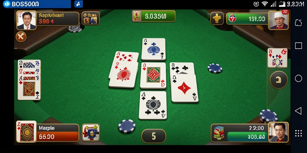 Screenshot gameplay seru Gaple dalam BOS5000.