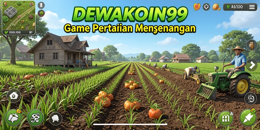 Gameplay menarik DEWAKOIN99 dalam bertani di ladang.
