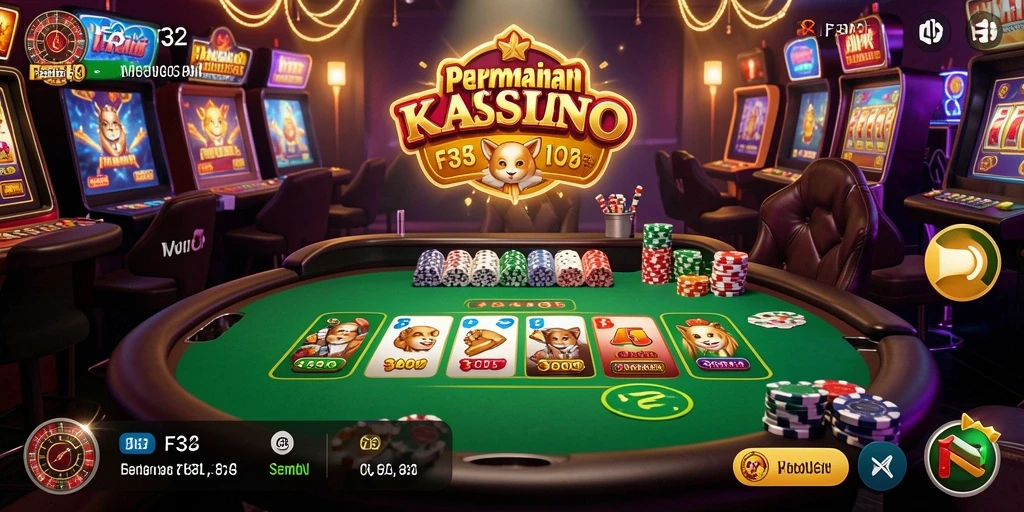 Menampilkan gameplay Kasino yang mendebarkan dan interaktif.