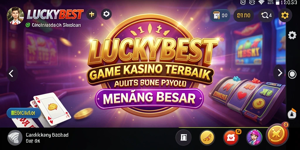Tangkapan layar utama LUCKYBEST menampilkan gameplay Kasino yang seru.