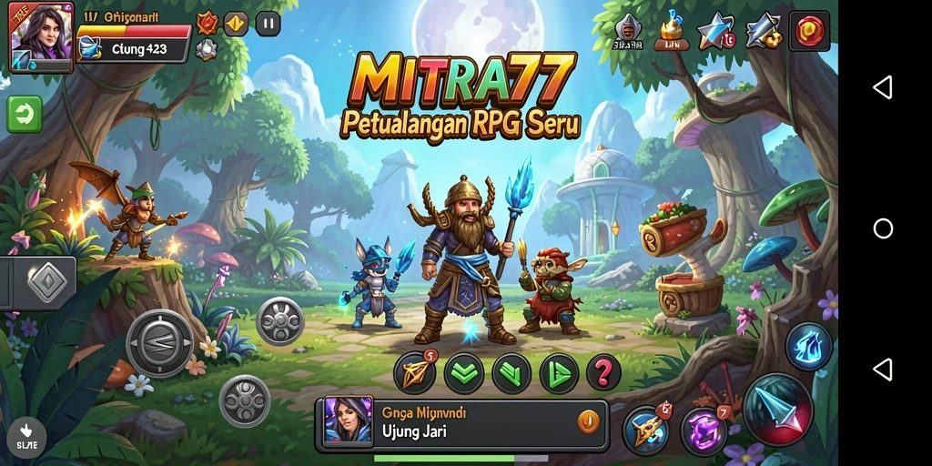 Tampilan gameplay seru MITRA77 dengan pertarungan mendebarkan.