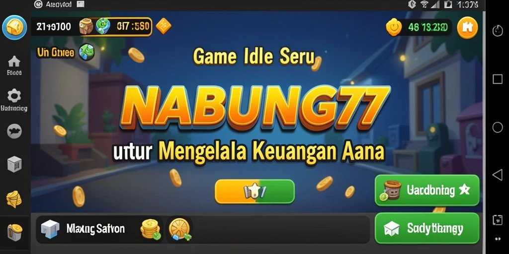 Menampilkan gameplay menyenangkan dalam NABUNG77 yang mengedukasi pengelolaan keuangan.