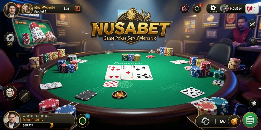 Tampilan profil permainan NUSABET dengan gameplay menarik Poker.