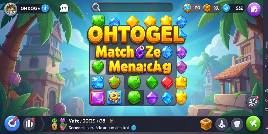 Tangkapan layar OHTOGEL menampilkan gameplay seru Match-3 yang mengasyikkan.