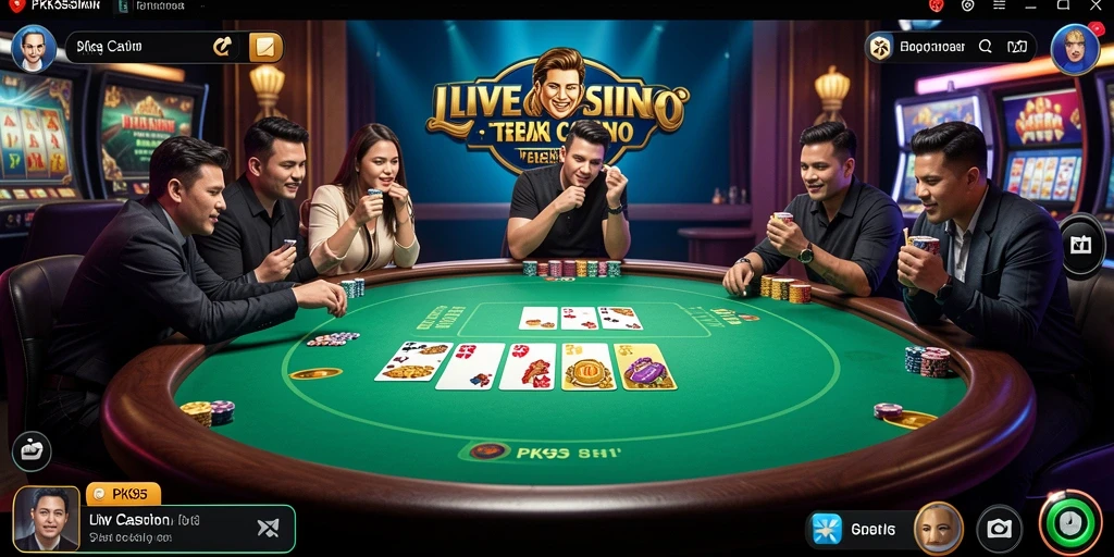 Tampilan screenshot gameplay Live Casino yang mendebarkan dari PK95.