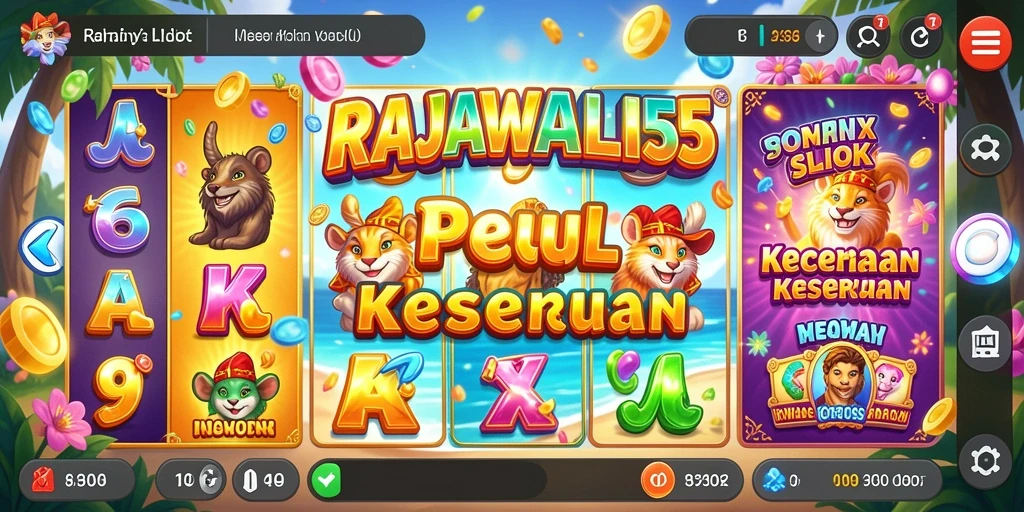 Tangkapan layar gameplay RAJAWALI55 menampilkan keseruan bermain slot yang memikat.