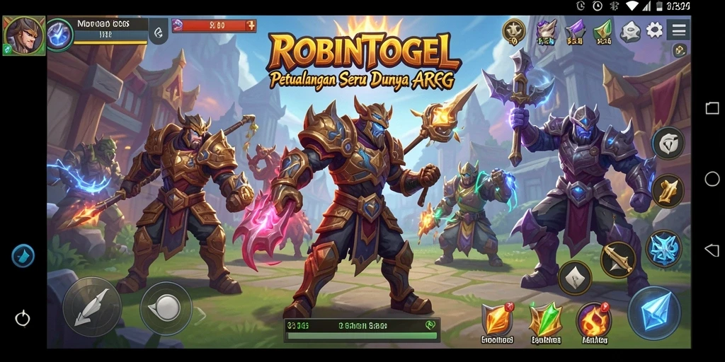 Tampilan gameplay seru dalam petualangan ARPG ROBINTOGEL.