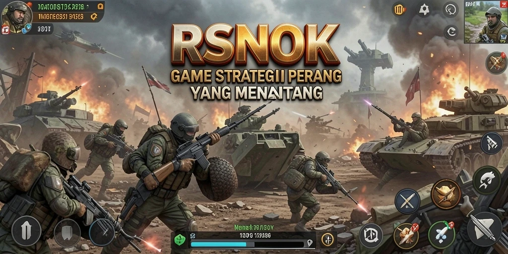 Tampilan gameplay RSNOK dengan aksi strategi yang mengesankan.