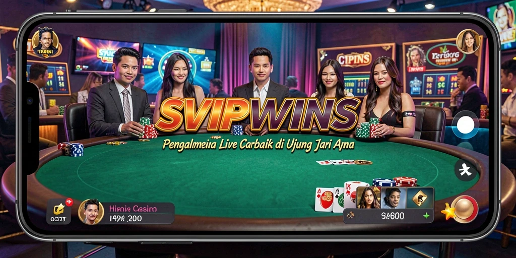 Tampilan gameplay Live Casino SVIPWINS yang mendebarkan dan interaktif.