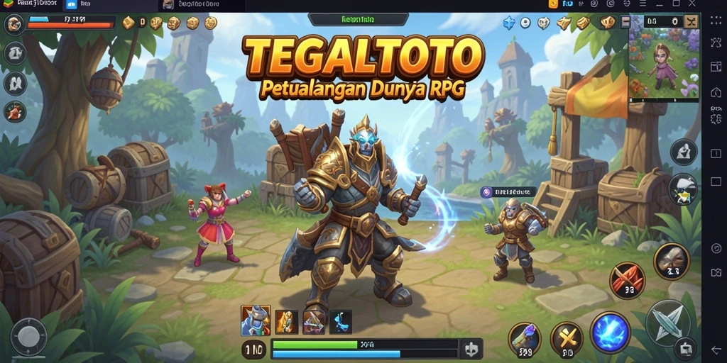 Tampilan gameplay RPG penuh aksi di TEGALTOTO.