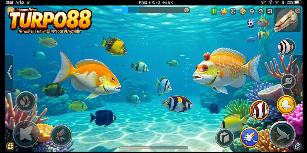 Tangkapan layar gameplay Tembak Ikan TURBO88 yang seru dan menantang.