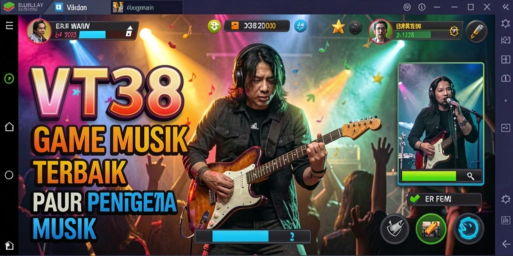 Tampilan gameplay VT38 yang menarik dalam belajar musik.