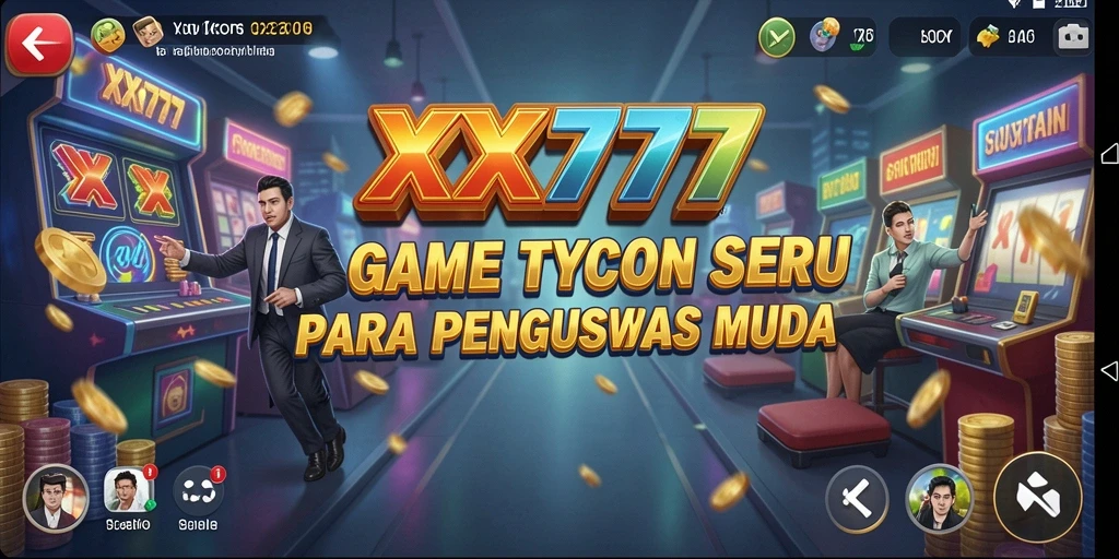 Tampilan gameplay yang menarik dari XXX777 dengan berbagai fitur Tycoon.